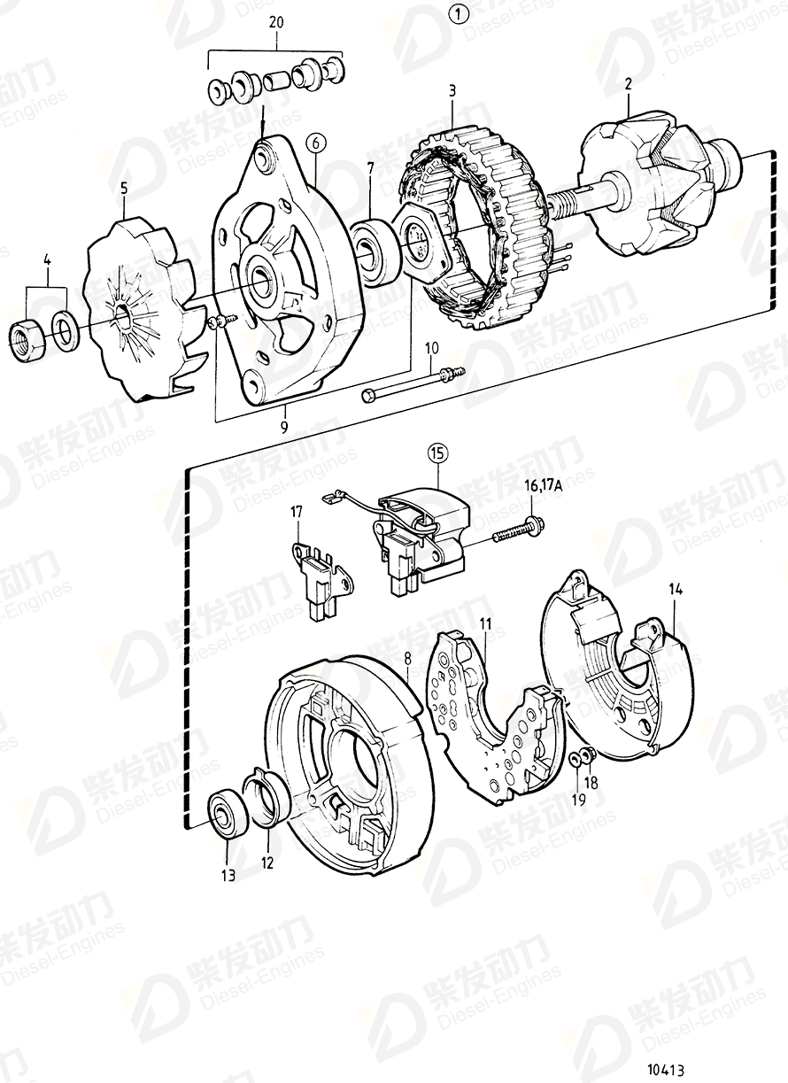 VOLVO Stator 847705 Drawing